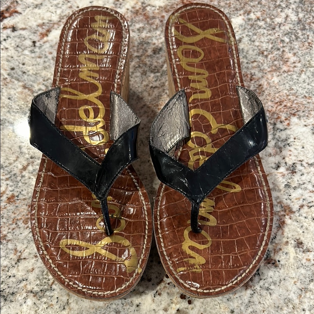 Sam Edelman Black and Brown Sandals